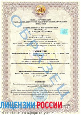 Образец разрешение Георгиевск Сертификат ISO 22000